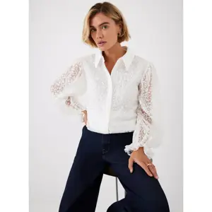Mint Velvet Cream Jacquard Shirt